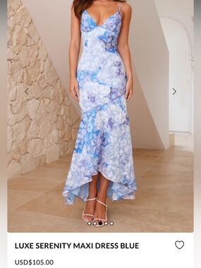 Hello Molly Light Blue Floral Maxi Dress